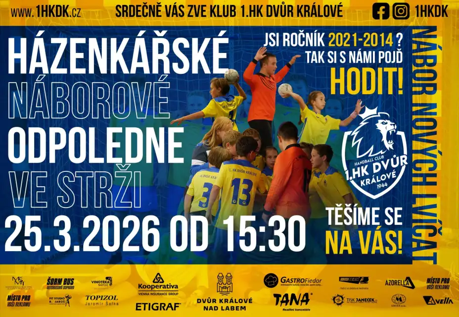 Nábor malých házenkářů - jaro 2026