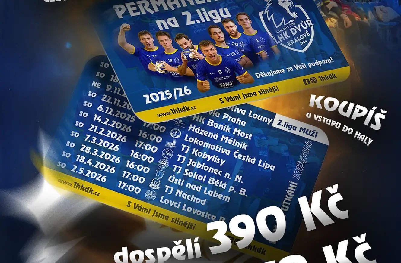 Permanentky na novou sezónu v prodeji!